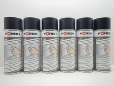 6x F&Ouml;RCH LACKSPRAY SPRAY SCHWARZ MATT HITZEFEST HITZEBEST&Auml;NDIG 650&deg;C LACK 400ML