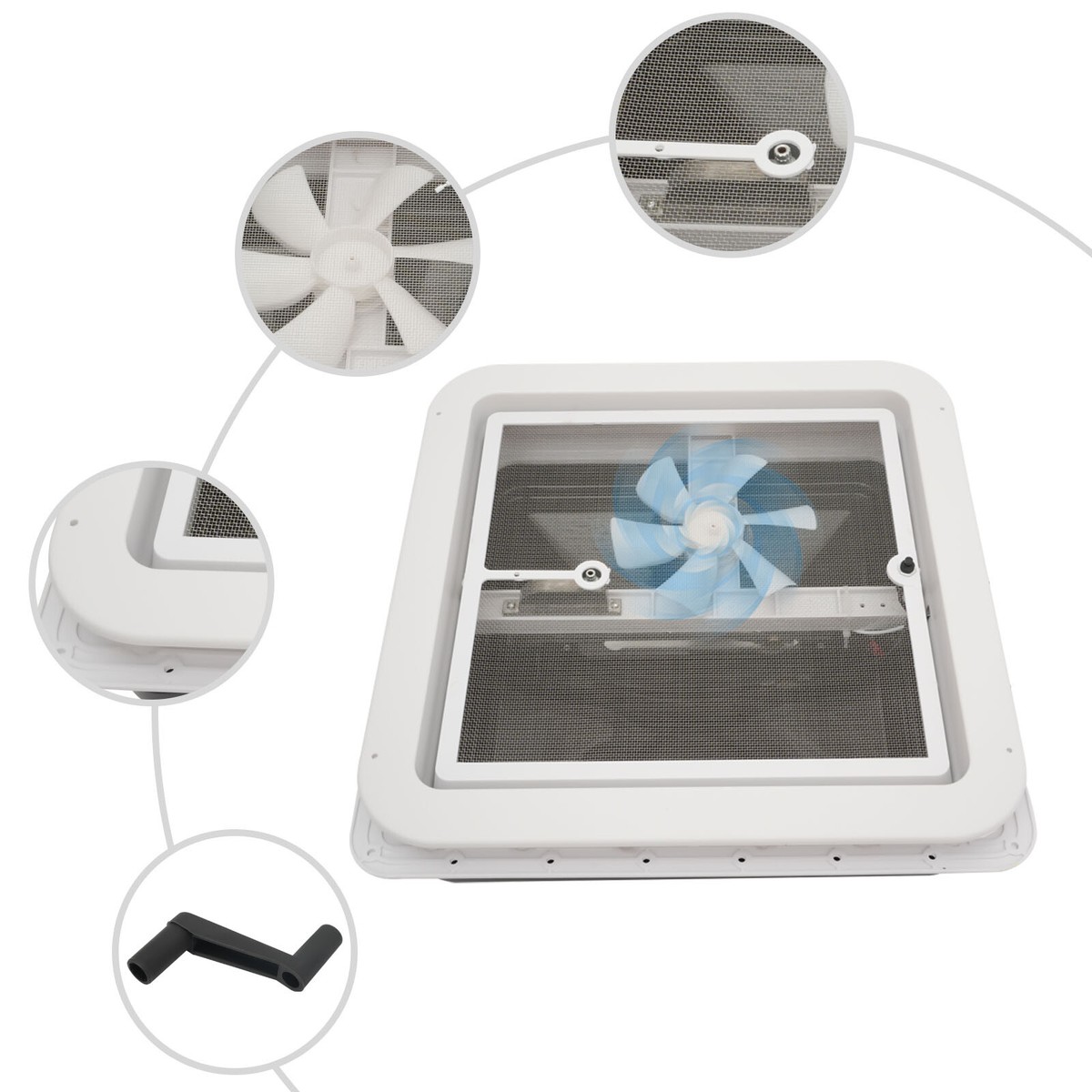 Dachluke Mit Lüfter Und Led Dachhaube Transparent Mit Ventilator, 12 Volt Dachluke Mit Ventilator