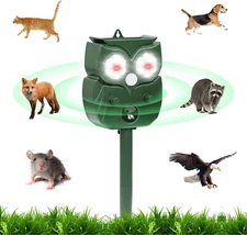 Animal Repeller Ultrasonic Solar Power Outdoor Pest Cat Mice Deer Sensor