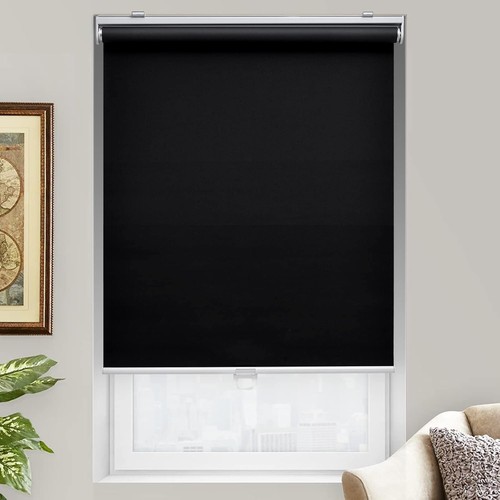 Cordless Window Shades - Blackout Door Blinds 36" W x 72" H for Home & Office - Picture 4 of 9