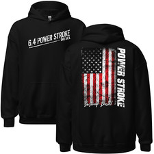 6.4 Powerstroke Hoodie, Mens Diesel Truck Sweatshirt, Hooded Pullover