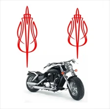 Tail & Gas Tank Scroll Pinstripe Decal - For Motorcycle and ATV