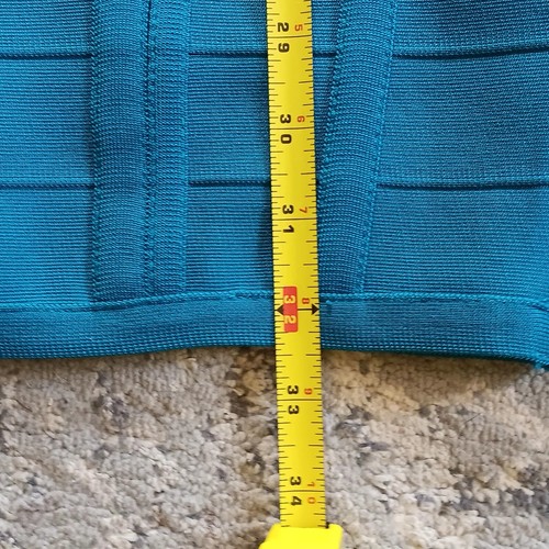 Dolce and Diva Bodycon Kleid Damen Gr. Small Blaugrün Bandage eine Schulter ärmellos - Bild 13 von 14