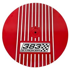 383 Stroker 13 Round Air Cleaner Kit - Raised Fins - Red - Ansen Usa 383 Stroker 13 Round Air Cleaner Kit - Raised Fins - Red - Ansen Usa