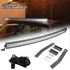For Jeep Cherokee XJ 1984-2001 52'' LED Light Bar Roof Mount Wire 300W Combo Kit