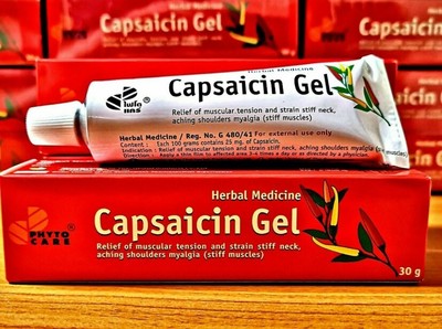 2 Gels Chauffants à La Capsaïcine 0.025% Pour Arthrite - 30 G Chaque, Soulagement De La Douleur, Fabriqué En Thaïlande