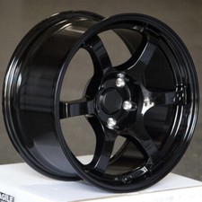 1 Circuit Csf1 17x9 5x114.3 20 M Gloss Black 57dr Spun Forged Jdm Wheel Con...