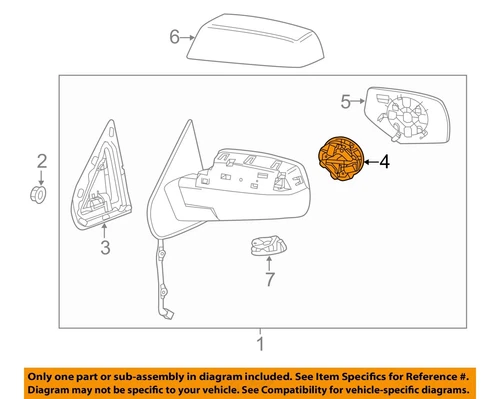 GM OEM Door Side Rear View Mirror-Motor Left 22919753