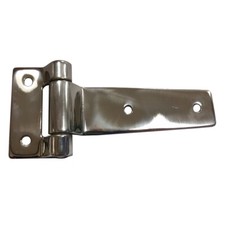 6" x 2.6" Strap Hinge Door Bolt On Round Stainless Steel 10ga