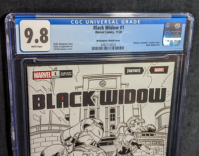Black Widow # 1 (2020) CGC 9.8 McGuinness Sketch Cover