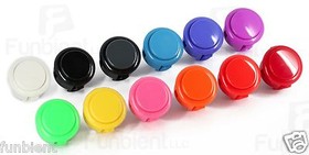 Sanwa Denshi Original OBSF-30 Red Push Button JAMMA guitar killswitch 30mm