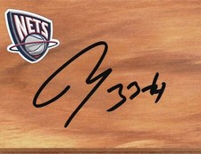 Brooklyn Nets Mirza Teletovic Signed Floorboard COA