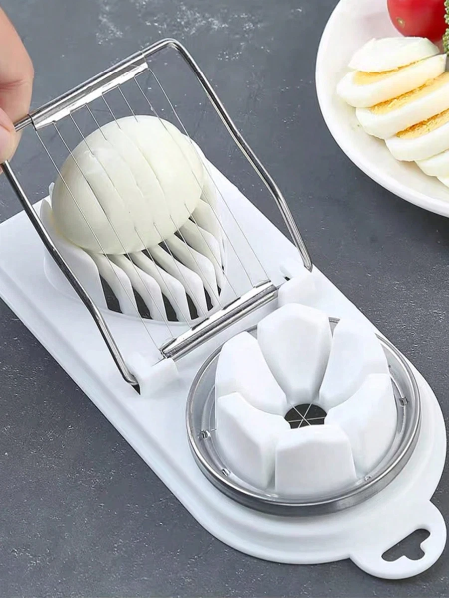 2in1 Stainless Steel Egg Slicer For Hard Boiled Eggs, Heavy Duty Kitchen  Items