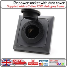 C-Line 12v Round Charging Socket w/ Cap Campervan Boat Caravan Motorhome