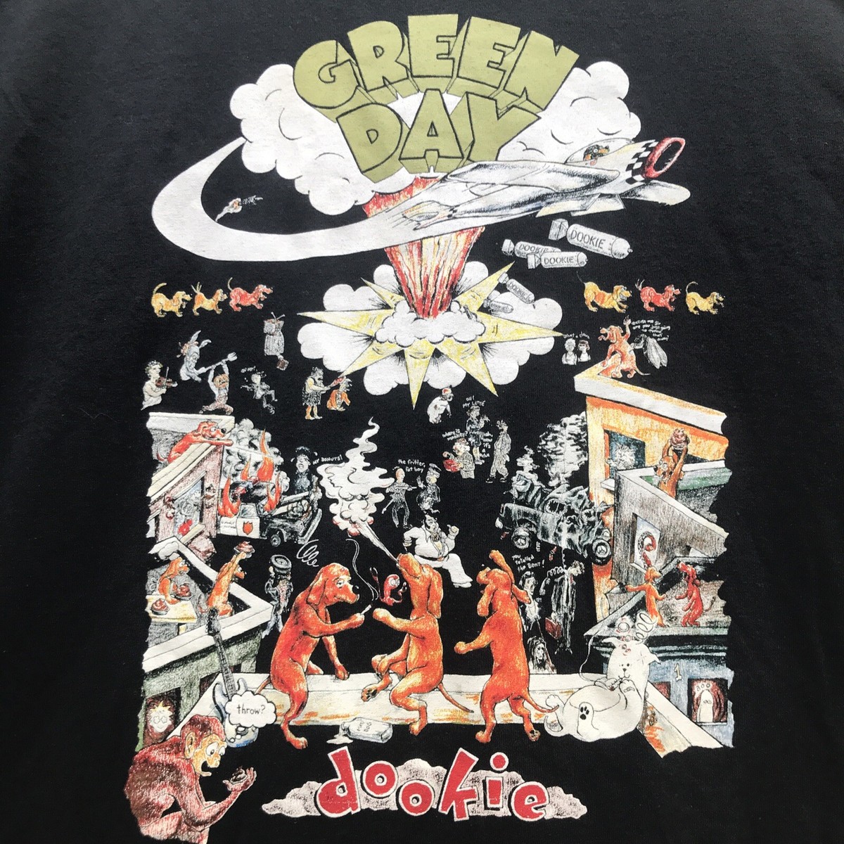 Green Day Dookie Graphic T-Shirt Adult 2X Black Short Sleeve * | eBay