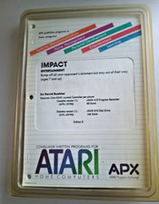 Impact; Atari 400/800/XL/XE W/ Diskette APX-20196 NOS- Plastic Cover
