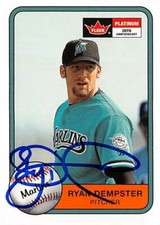 Ryan Dempster autographed baseball card Florida Marlins 2001 Fleer Platinum #241