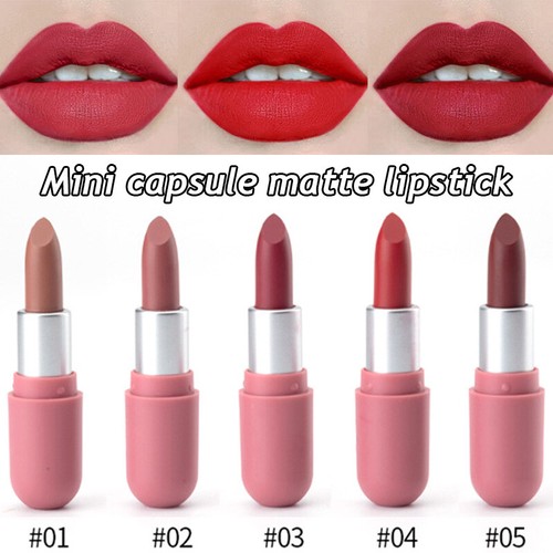 Brillo de labios de larga duración de 5 colores terciopelo mate lápiz labial cosmético impermeable - Imagen 4 de 16