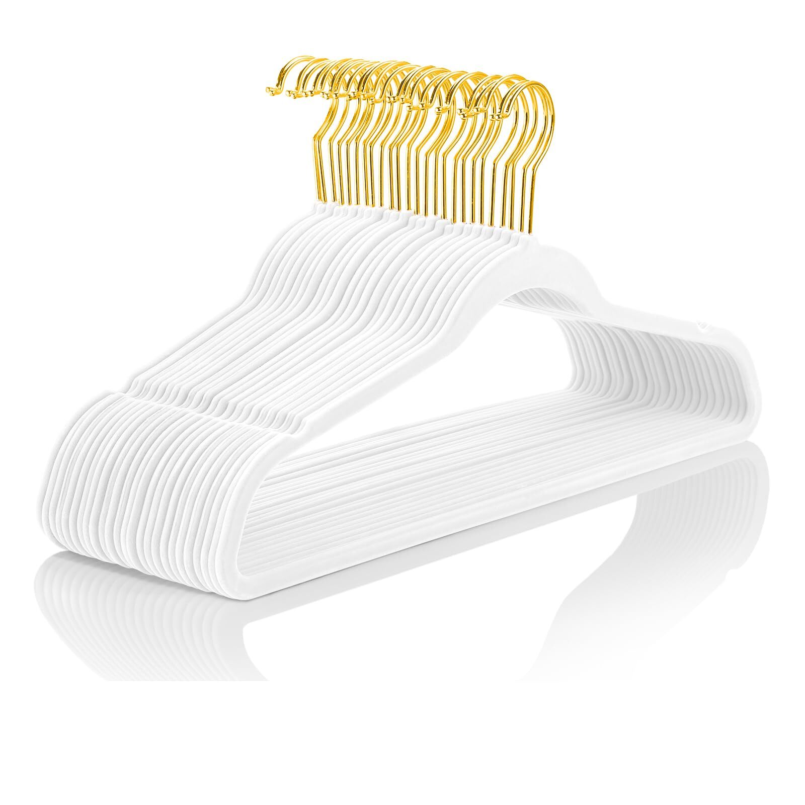 60-Pack Premium Heavy-Duty Non-Slip Slimline Velvet Suit Hangers-image