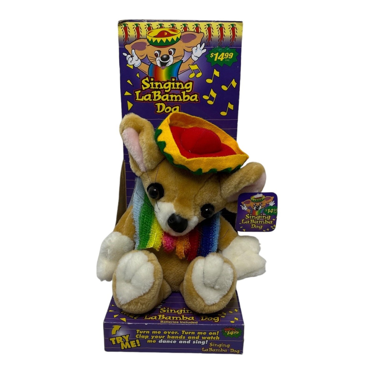 Vintage Musical Friends Plush Chihuahua Dog Dance & Sings LA BAMBA