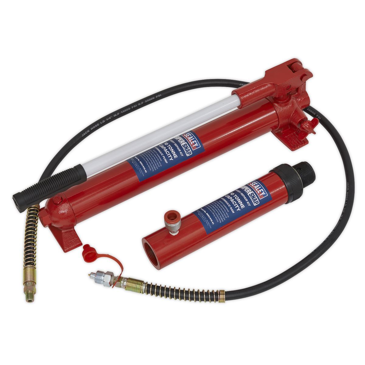 Sealey Push Ram with Pump & Hose Assembly - 10tonne 610/45