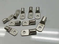 4 GAUGE TINNED COPPER Lug 1/4 10 PK CRIMP TERMINAL CONNECTOR AWG GA CAR PRD