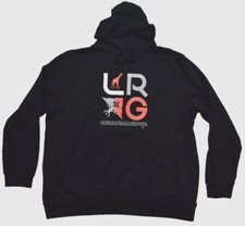 Lifted Research Group Mens LRG Black Stacked Graphic Black Hoodie NWT 4XL