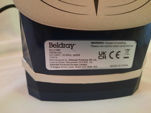 Beldray 2600W Iron NonStick Ceramic Soleplate Variable Temperature 280ml Tank S7 - 第 9/12 張圖片