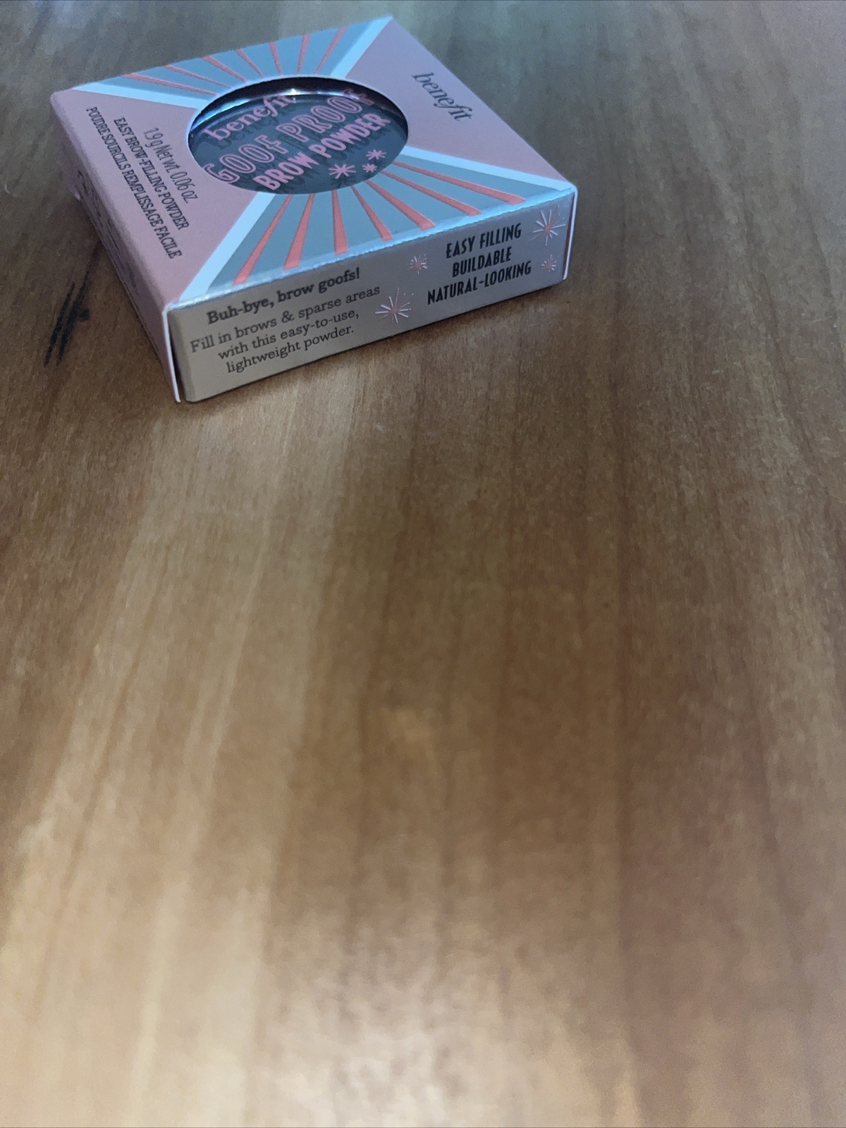 Benefit Goof Proof Brow-Filling Powder Shade 6 - cool soft black. Size 0.06 oz