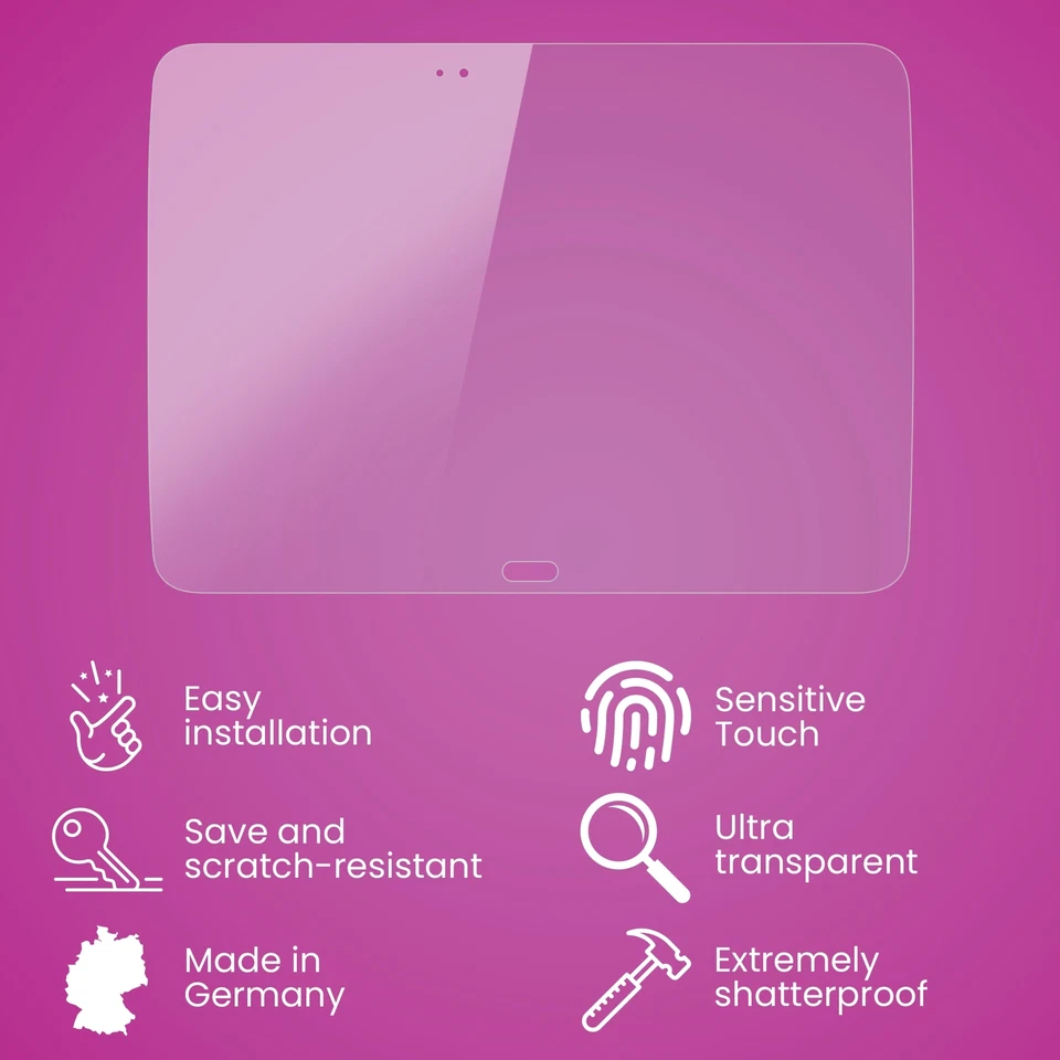 Glass Protector for Samsung Galaxy Tab 3 10.1 WiFi, 3G & LTE 9H Hybrid-Glass - Image 3 of 4