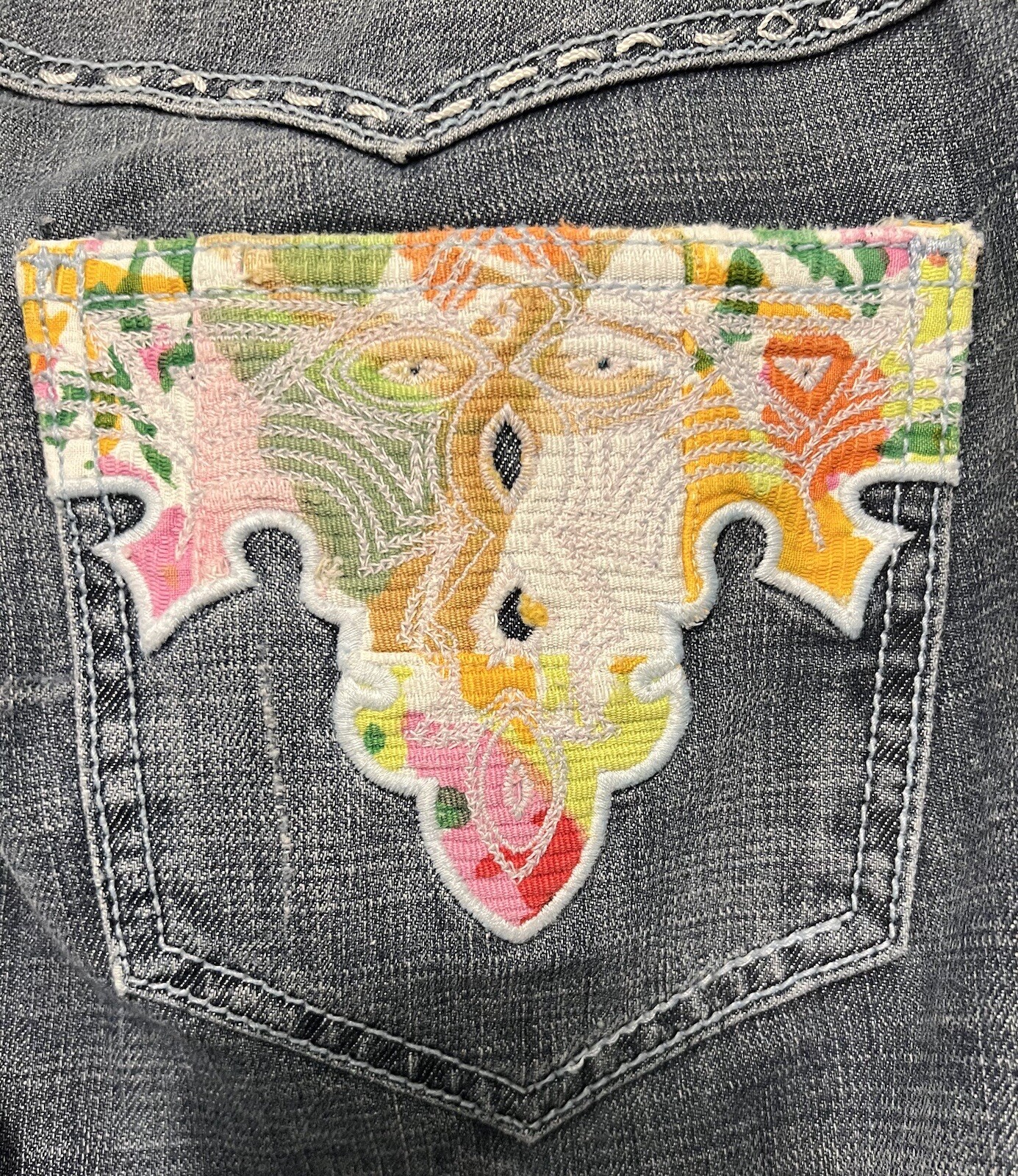 Authentic Antik Denim multicolored logo jeans wid… - image 2