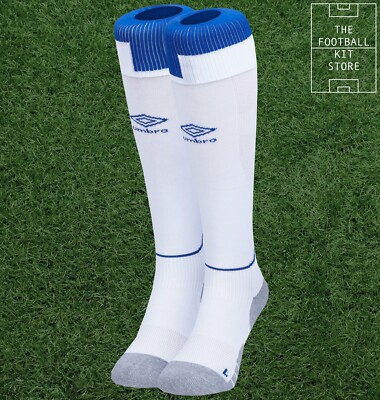 Umbro Everton Home Socks White EFC Football Socks Youth