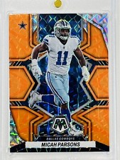 2022 Panini Mosaic Micah Parsons Reactive Orange Prizm #55 Dallas Cowboys