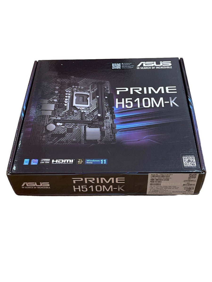 ASUS PRIME H510M-K, Intel H510 (LGA 1200) micro ATX motherboard