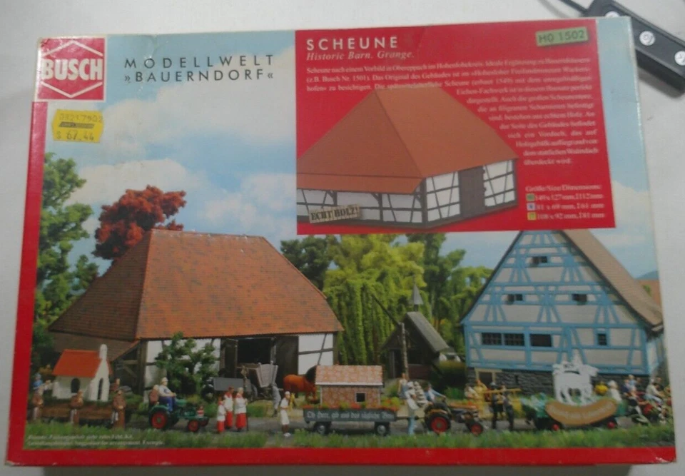 BUSCH 1502 ho scale 1/87 Farming Village Historic Wood Barn - Image 3 of 4