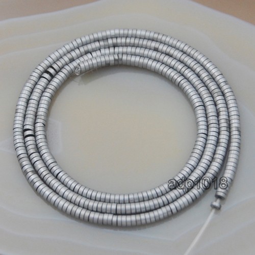 Perline multicolori Hematite Heishi argento oro blu viola 2 mm 3 mm 4 mm 6 mm 16" - Foto 9 di 58