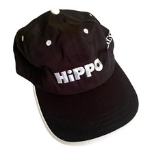 Hippo Giant Golf Baseball Cap Hat Adjustable Black White Made in USA