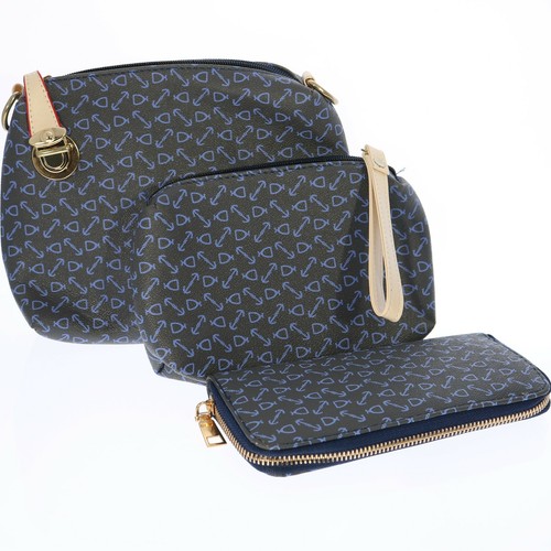 Tracolla donna di ispirazione designer cinque pezzi multicolore - Foto 2 di 4