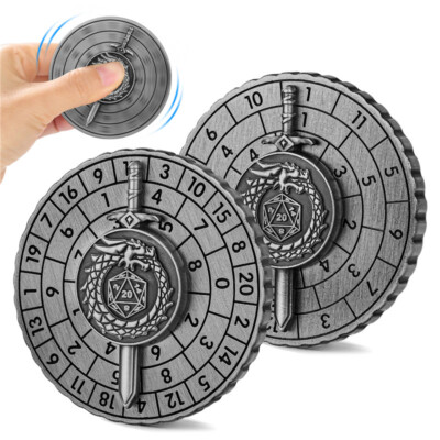 Drachenschwert Form Metall 7 in 1 Fingerspitze Würfel Roulette drehen für RPG Spiel