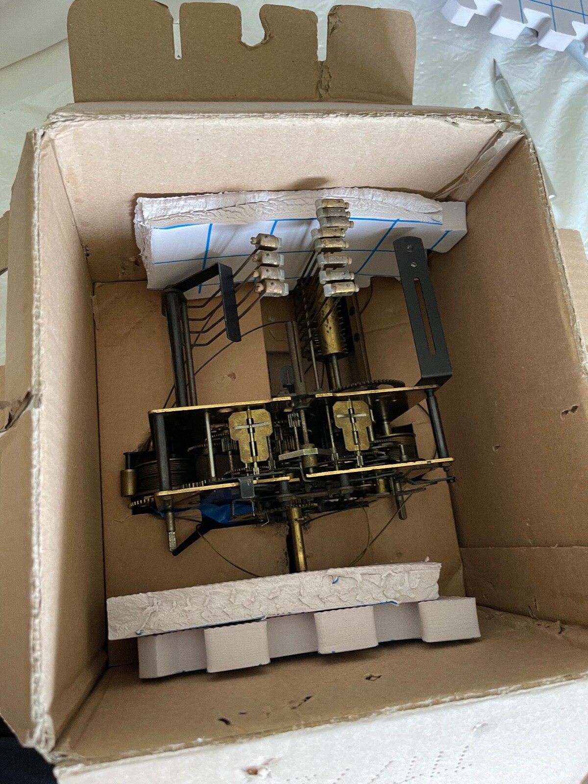 HERSCHEDE CABLE WOUND TRIPLE CHIME MOVEMENT