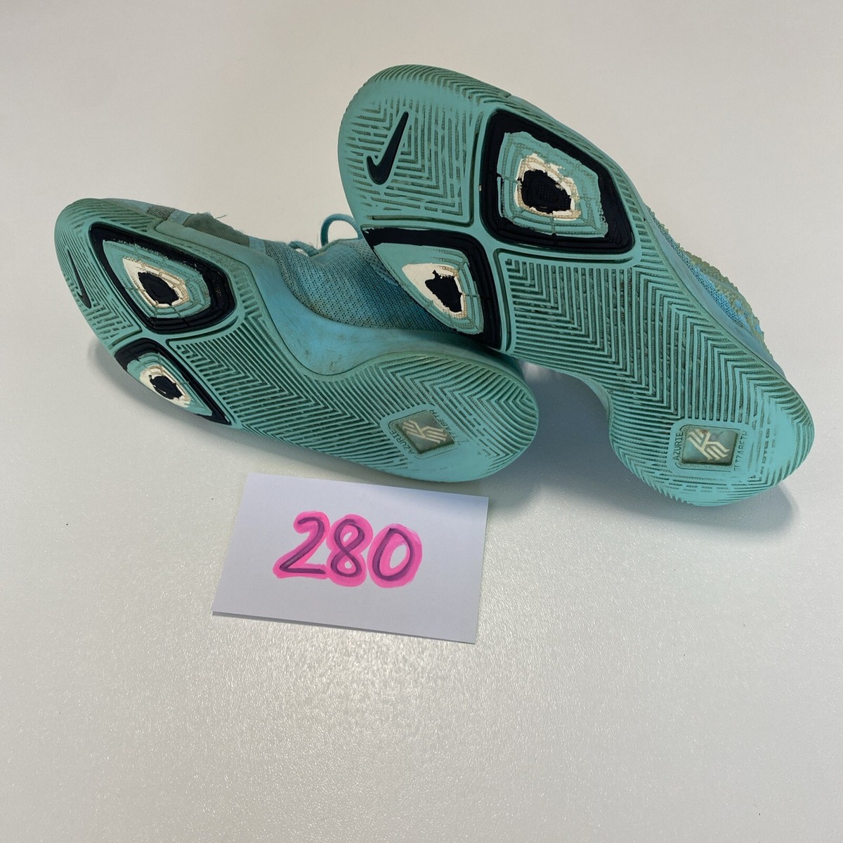 Nike Kyrie 3 Aqua/Aqua-Black GS Basketball Shoes 859466 401 Size