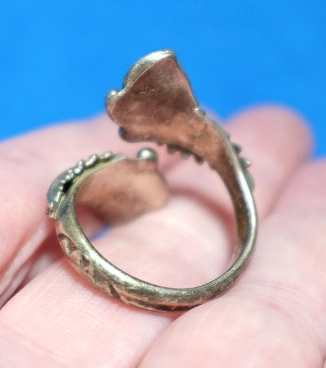 STERLING SILVER TURQUOISE WRAP RING SOUTHWEST SIZ… - image 3