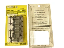 ReBoxx-1 33" HO Semi-scale wheels sets, 1.055" Axle Length, 12/ Pkg, NMRA RP-25