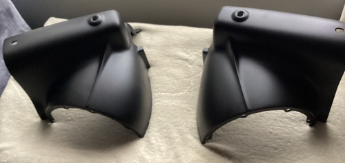 97-04 H-D FLH RK Headlight Nacelle # 67674-94 / 67682-94 MATTE BLACK - Bild 7 von 7