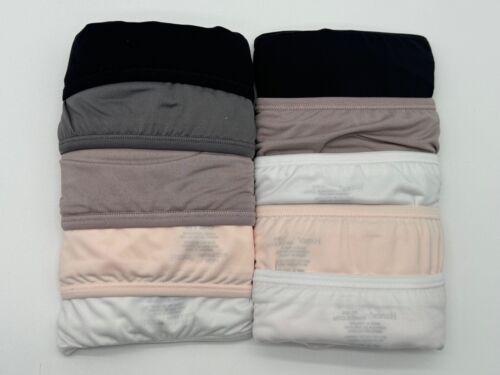NEW HANES TAGLESS BRIEFS SZ 7 WOMEN'S Cool COMFORT MICROFIBER 10 PACK 9637 - Picture 3 of 3
