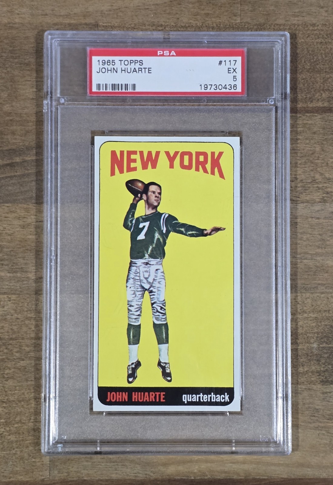 John Huarte 1965 Topps Notre Dame New York Jets Heisman Winner Great Card