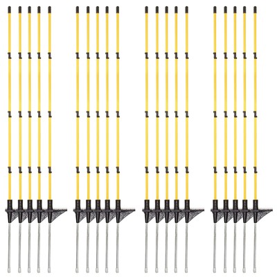 46 Inches Fiberglass Step in Electric Fence Posts,Temporary Fence Stakes for ...