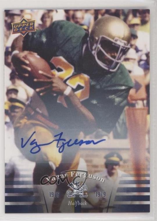 2013 Upper Deck University of Notre Dame Auto Vagas Ferguson #35 Auto 0h1