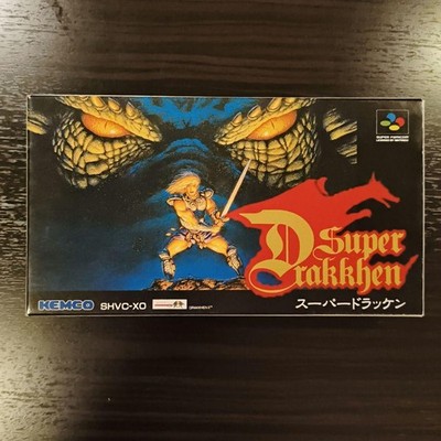 KEMCO Super Drakken Super Famicom Game Box & Manual Included