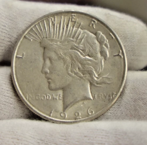 1926 S US Peace Silver Dollar $1 AU (Cleaned)